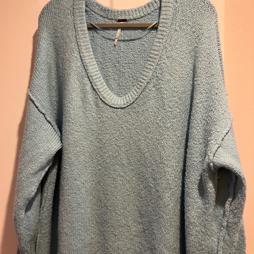 Free People Blue Sweater